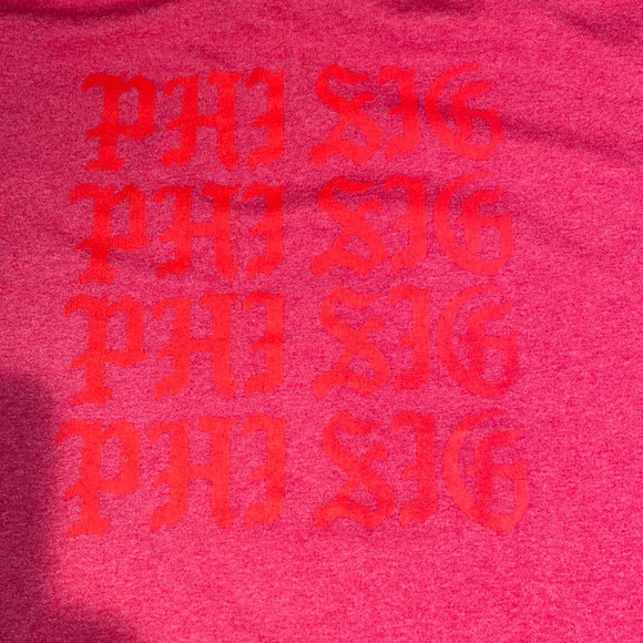 PHI SIGMA SIGMA sorority red T-shirt short sleeve Greek life - Picture 3 of 7